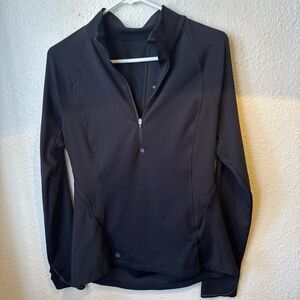 Athleta Black Quarter-Zip Performance Pullover